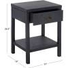 SAFAVIEH Home Collection – Epke Natural Brown 1-Drawer 1-Shelf Accent Table, Woven Raffia Design, Fully Assembled (ACC6616A)(Navy)