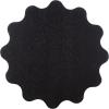SAFAVIEH Home Collection – Forsythe Natural Brown Accent Table with Lower Shelf, Scalloped Round Design (ACC9201B)(Black)