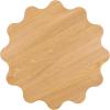 SAFAVIEH Home Collection – Forsythe Natural Brown Accent Table with Lower Shelf, Scalloped Round Design (ACC9201B)(Natural)