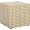SAFAVIEH Home Collection – Hikari Cube Accent Table with Cream Mosaic Tile Design, Modern Geometric Side Table, Fully Assembled (ACC3229B)(Cream)