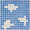 SAFAVIEH Home Collection – Hikari Cube Accent Table with Cream Mosaic Tile Design, Modern Geometric Side Table, Fully Assembled (ACC3229B)(Light Blue/White)