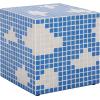 SAFAVIEH Home Collection – Hikari Cube Accent Table with Cream Mosaic Tile Design, Modern Geometric Side Table, Fully Assembled (ACC3229B)(Light Blue/White)