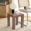 SAFAVIEH Home Collection – Hotaru Accent Table with Bordeaux Mosaic Tile Finish, Modern Square Side Table, Fully Assembled (ACC3231C)(Bordeaux)