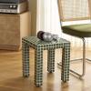 SAFAVIEH Home Collection – Hotaru Accent Table with Bordeaux Mosaic Tile Finish, Modern Square Side Table, Fully Assembled (ACC3231C)(Dark Green)