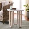 SAFAVIEH Home Collection – Jazmin Natural Wash Solid Wood Accent Table, Sculptural Modern Side Table, Fully Assembled (ACC3264A)(Natural Wash)