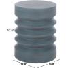 SAFAVIEH Home Collection – Joscelyne Antique Blue Accent Table, Sculptural Modern Round Side Table, Fully Assembled (ACC2328A)(Antique Blue)