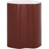 SAFAVIEH Home Collection – Kanon Taupe Base & White Marble Top Accent Table, Sculptural Modern Design, Fully Assembled (ACC3235A)(White/Bordeaux)