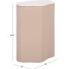 SAFAVIEH Home Collection – Kanon Taupe Base & White Marble Top Accent Table, Sculptural Modern Design, Fully Assembled (ACC3235A)(White/Taupe)