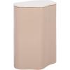 SAFAVIEH Home Collection – Kanon Taupe Base & White Marble Top Accent Table, Sculptural Modern Design, Fully Assembled (ACC3235A)(White/Taupe)