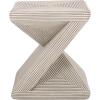 SAFAVIEH Home Collection – Matvey White Washed Rattan Accent Table, Sculptural Geometric Design, Fully Assembled (ACC6701A)(White Washed)
