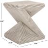 SAFAVIEH Home Collection – Matvey White Washed Rattan Accent Table, Sculptural Geometric Design, Fully Assembled (ACC6701A)(White Washed)