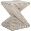 SAFAVIEH Home Collection – Matvey White Washed Rattan Accent Table, Sculptural Geometric Design, Fully Assembled (ACC6701A)(White Washed)