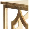 SAFAVIEH Home Collection – Milo Silver Leaf Trellis End Table, Quatrefoil Open Frame Accent Table, Fully Assembled (AMH1508A)(Gold)