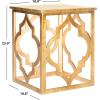 SAFAVIEH Home Collection – Milo Silver Leaf Trellis End Table, Quatrefoil Open Frame Accent Table, Fully Assembled (AMH1508A)(Gold)