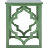 SAFAVIEH Home Collection – Milo Silver Leaf Trellis End Table, Quatrefoil Open Frame Accent Table, Fully Assembled (AMH1508A)(Green)