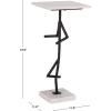 SAFAVIEH Home Collection – Warso White & Black Marble Accent Table, Sculptural Side Table, Fully Assembled (ACC3751A)(White/Black)