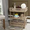 SAFAVIEH Home Collection Ajani Natural Wicker 3 Tier Accent Table