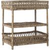 SAFAVIEH Home Collection Ajani Natural Wicker 3 Tier Accent Table