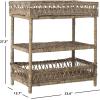 SAFAVIEH Home Collection Ajani Natural Wicker 3 Tier Accent Table