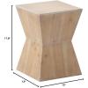 SAFAVIEH Home Collection Lotem Ash Grey Geometric Square Top Side End Accent Table(Honey Natural)