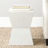 SAFAVIEH Home Collection Lotem Ash Grey Geometric Square Top Side End Accent Table(White Birch)