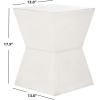 SAFAVIEH Home Collection Lotem Ash Grey Geometric Square Top Side End Accent Table(White Birch)