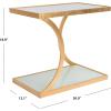 SAFAVIEH Home Collection Sullivan Silver Accent Table(Gold / White)