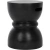 SAFAVIEH Outdoor Collection Haruki Modern Dark Grey Concrete Round Accent Table (Fully Assembled)(Black)