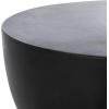 SAFAVIEH Outdoor Collection Haruki Modern Dark Grey Concrete Round Accent Table (Fully Assembled)(Black)