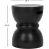 SAFAVIEH Outdoor Collection Haruki Modern Dark Grey Concrete Round Accent Table (Fully Assembled)(Black)