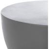 SAFAVIEH Outdoor Collection Haruki Modern Dark Grey Concrete Round Accent Table (Fully Assembled)(Grey)