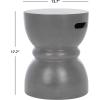 SAFAVIEH Outdoor Collection Haruki Modern Dark Grey Concrete Round Accent Table (Fully Assembled)(Grey)