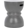 SAFAVIEH Outdoor Collection Haruki Modern Dark Grey Concrete Round Accent Table (Fully Assembled)(Grey)
