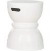 SAFAVIEH Outdoor Collection Haruki Modern Dark Grey Concrete Round Accent Table (Fully Assembled)(Ivory)