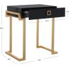 Safavieh Couture Collection Abele Black Lacquer Side Table(Black)