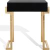 Safavieh Couture Collection Abele Black Lacquer Side Table(Black)