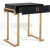 Safavieh Couture Collection Abele Black Lacquer Side Table(Black)