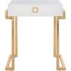 Safavieh Couture Collection Abele Black Lacquer Side Table(White)