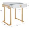 Safavieh Couture Collection Abele Black Lacquer Side Table(White)