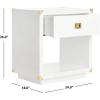Safavieh Couture Collection Lella White Lacquer Side Table(White)