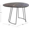 Safavieh Home Brooks Modern Faux Dark Grey Stone and Black Side Table(Grey / Black)