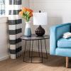 Safavieh Home Brooks Modern Faux Dark Grey Stone and Black Side Table(Grey / Black)