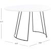 Safavieh Home Brooks Modern Faux Dark Grey Stone and Black Side Table(White / Black)