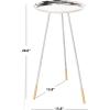 Safavieh Home Calix Silver and Gold Tripod Leg Side Table(Silver / Gold)