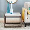 Safavieh Home Collection Bartholomew Mid-Century Modern White and Dark Brown End Table(White / Dark Brown)