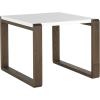 Safavieh Home Collection Bartholomew Mid-Century Modern White and Dark Brown End Table(White / Dark Brown)