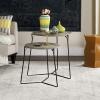 Safavieh Home Collection Ryne Modern White Lacquer Stacking Round Top End Table(Light Brown)