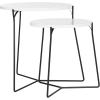 Safavieh Home Collection Ryne Modern White Lacquer Stacking Round Top End Table(White)