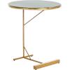 Safavieh Home Collection Sionne Yellow and Gold Round C Accent Table(Hunter Green / Gold)