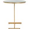 Safavieh Home Collection Sionne Yellow and Gold Round C Accent Table(Hunter Green / Gold)